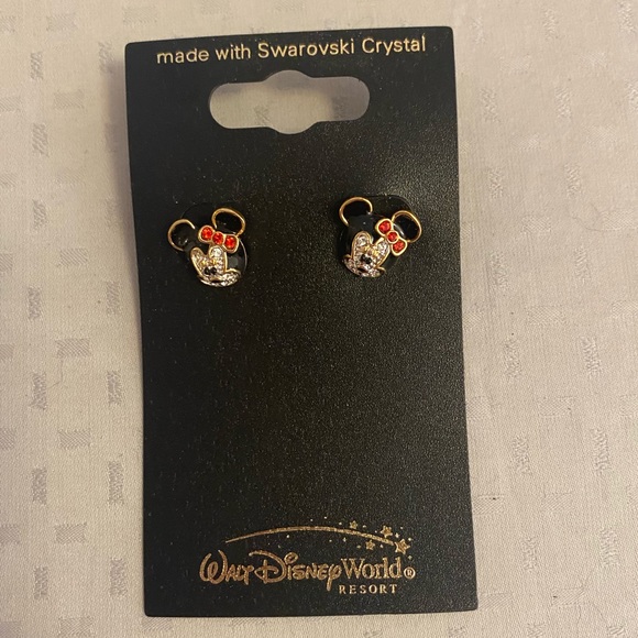 Minnie Mouse Swarovski Earrings - Picture 2 of 4